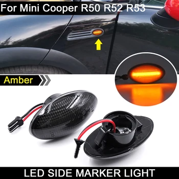 2ks LED Bočné Obrysové Svetlo Žltá Zase Signál Blinker Indikátor Lampa Pre Mini Cooper R50 2002 Až 2006 R52 2004-2008 R53 2002-2006