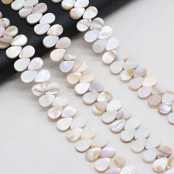 Prírodné Sladkovodné Kvapka Vody Tvar perleť Shell Perly na Náhrdelníku Šperky Čo DIY Darček Veľkosť 10x15mm 8x12mm