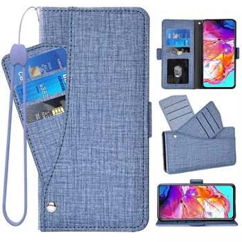 Magnetické Kožené Flip Peňaženky Obal Pre Samsung Galaxy A8 2015 A8 2018 A8 Plus Držiteľa Karty Kryt Telefónu