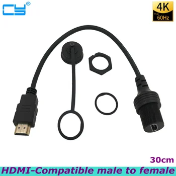 30 cm kompatibilný s HDMI 2.0 60ZH 4K Mužov a Žien vodovzdorná Auto, Motocykel Loď Tabuli Vložené Predlžovací Kábel