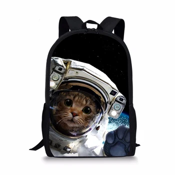 Mačka Astronaut Prvok Tlač Vzor Školské Batohy Osobné Deti Daypack Nový Dizajn Batoh pre Teenager