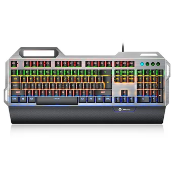 Mechanical Gaming Keyboard ,Multicolor s podsvietením USB Káblové Hráč Klávesnica s Modrá/ Čierna Spínač,Ručné Zvyšok,104 Tlačidiel Žiadny konflikt